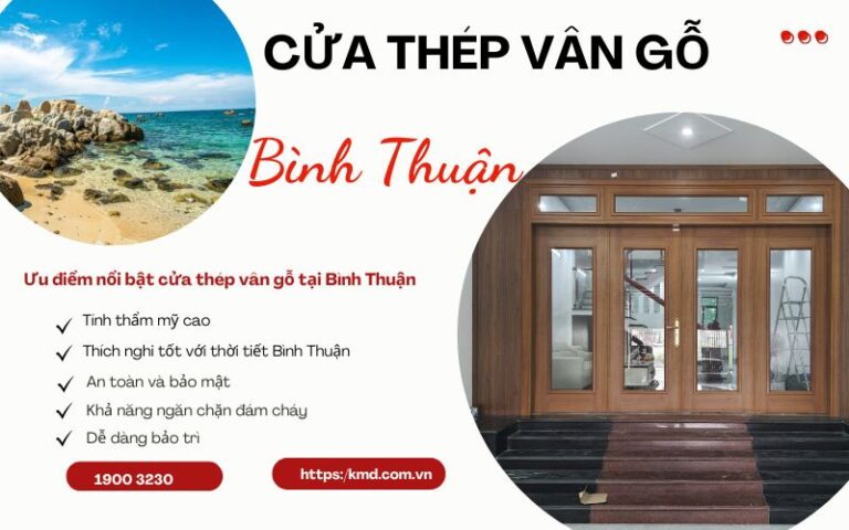 cửa thép vân gỗ chính hãng tại Bình Thuận